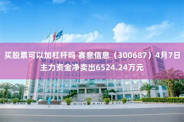 买股票可以加杠杆吗 赛意信息（300687）4月7日主力资金净卖出6524.24万元
