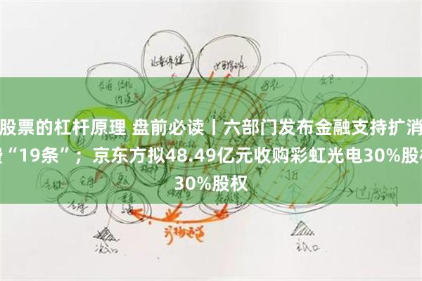 股票的杠杆原理 盘前必读丨六部门发布金融支持扩消费“19条”；京东方拟48.49亿元收购彩虹光电30%股权
