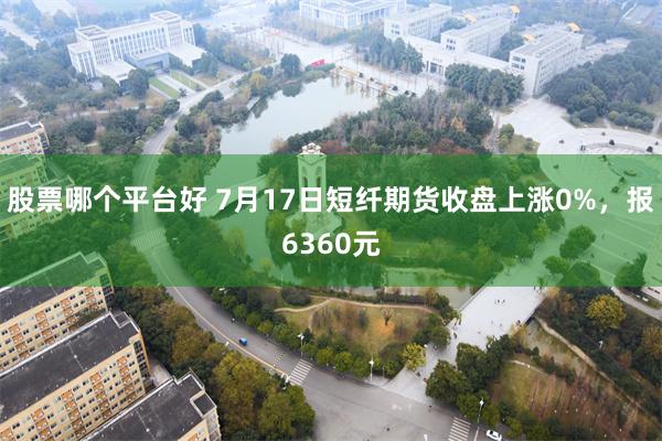 股票哪个平台好 7月17日短纤期货收盘上涨0%，报6360元
