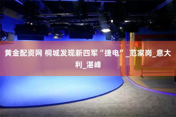 黄金配资网 桐城发现新四军“捷电”_范家岗_意大利_湛峰